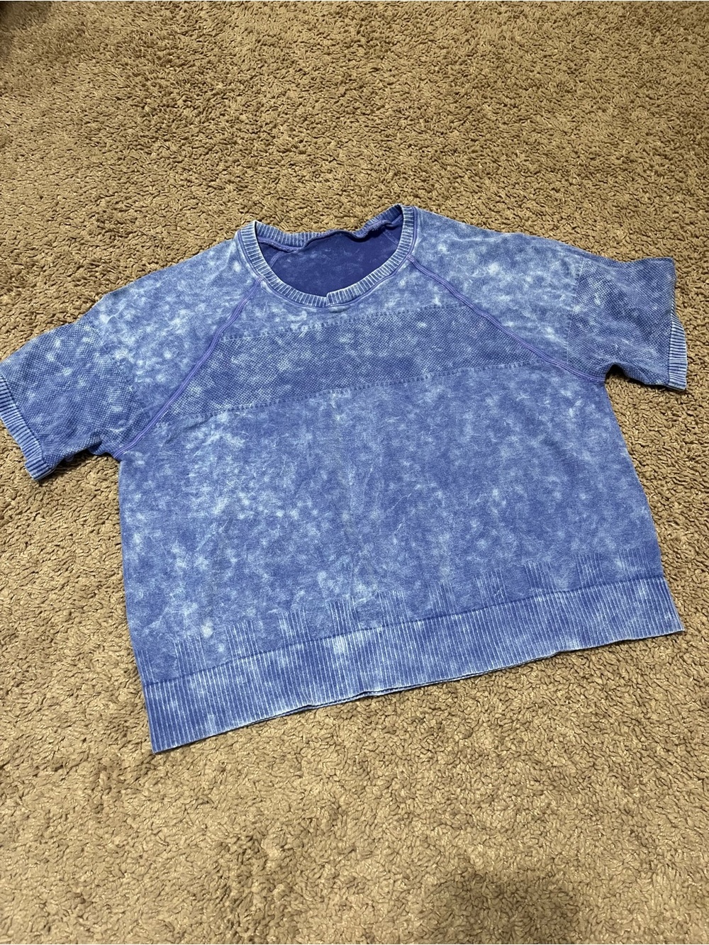 ZYIA Blue Tie-Dye Short Sleeve Pullover